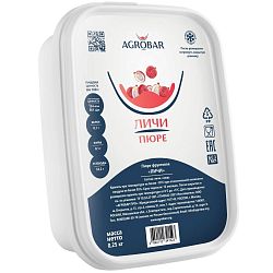 Пюре замороженное "AGROBAR" Личи 250 гр