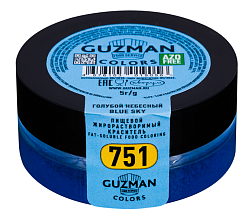 Краситель сухой жирорастворимый №751 Голубой небесный "GUZMAN" 5 гр